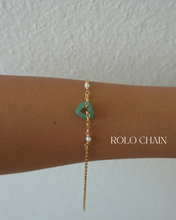Load image into Gallery viewer, Heart Jade Bracelet + PEARLS