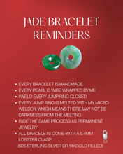 Load image into Gallery viewer, Clover Jade Bracelet + PEARLS
